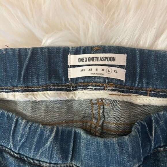 One Teaspoon Skinny Stretch Capri Killers Pure Blue Size Large 8 / 10 - Picture 4 of 4